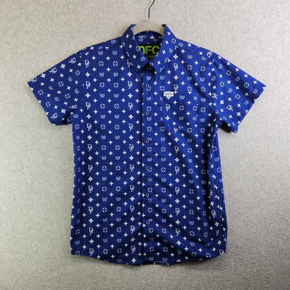 Dixxon Flannel Shirt Boys XL Allover Logo Print DFC Youth Division Softshell